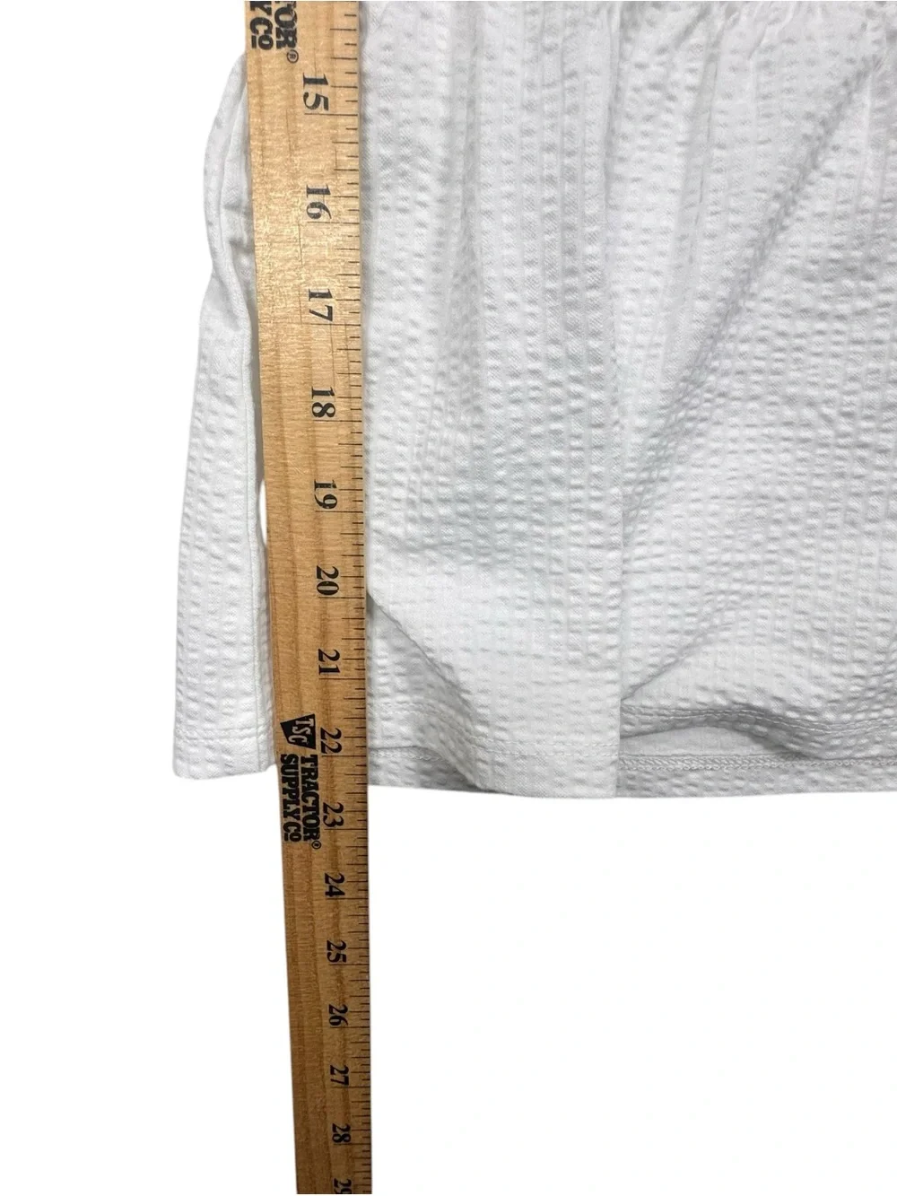 NWT J. Crew Seersucker Smocked White Top Size M